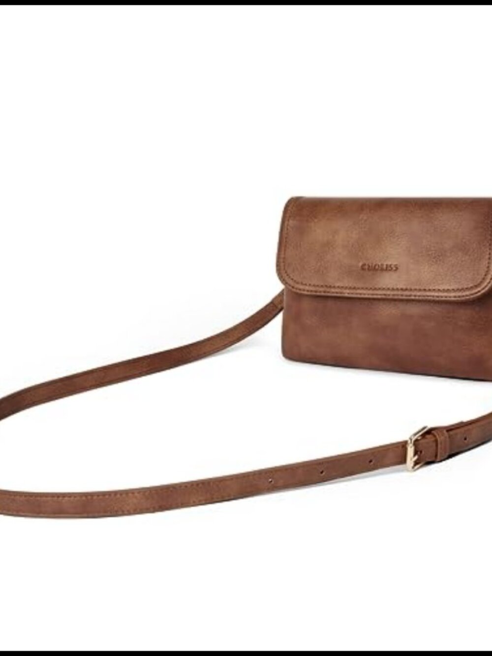 Vegan Leather Small Crossbody Bag, Adjustable Strap, Women's Cell Phone Purse